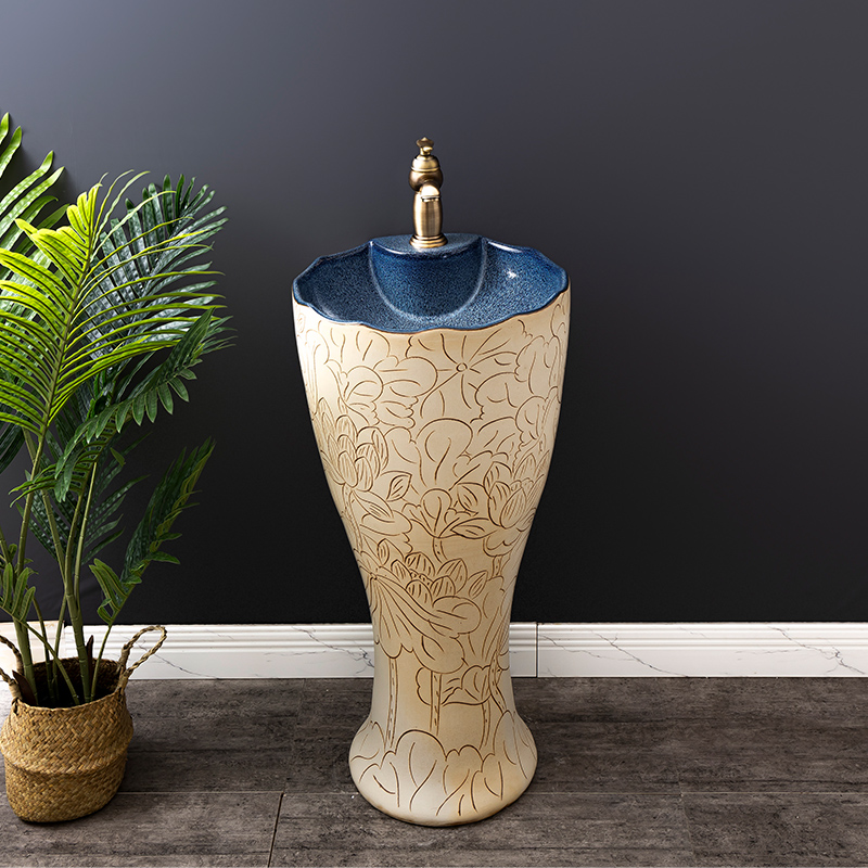 Ceramic basin floor balcony is suing the lavatory retro column pillar household toilet lavabo, 11