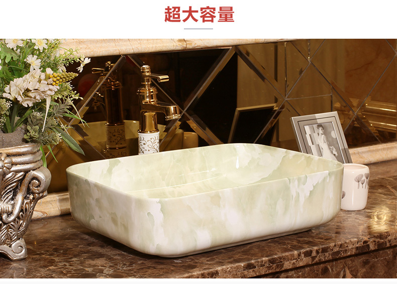 Square sink basin European - style balcony art ceramics on household contracted the lavatory toilet lavatory