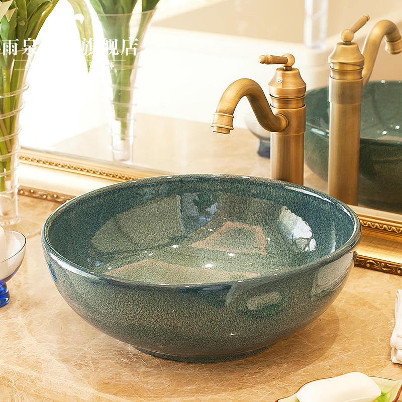 Jingdezhen ceramic toilet stage basin rain spring art basin basin sink size basin glaze