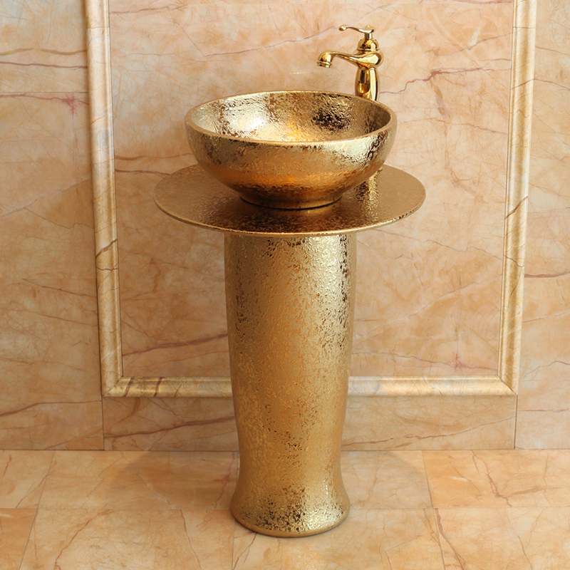 Jingdezhen ceramic column basin to the lavatory toilet floor balcony column pillar lavabo art together