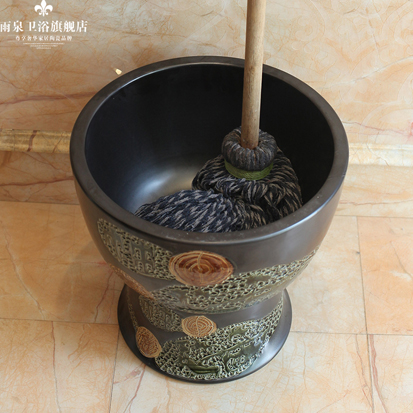 The rain spring basin of jingdezhen ceramic art mop mop pool balcony mop pool European archaize home for wash The mop pool