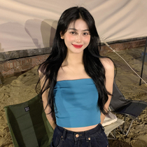 Hot brooch Smear Harness Vest Woman inside lap Summer anti-walk light wrap Chest Design Sensation Bottom Sleeveless upper clothes