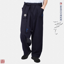 Dongtin Han Han Han Han Mens Clothing )Tight green when the han wears with improved traditional manicure pants (cloud)