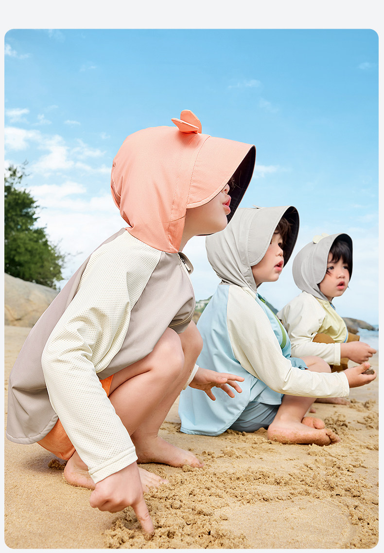 Kk Tree Baby Sun Protection Clothing Children's Summer Original Yarn Sun Protection Clothing Boys and Girls Anti-Uv Cloak Style Jacket — 40