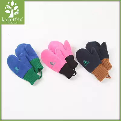 Children's gloves winter boys and girls New plus velvet even autumn and winter Children Baby gloves 1-3 years old boy and women tide
