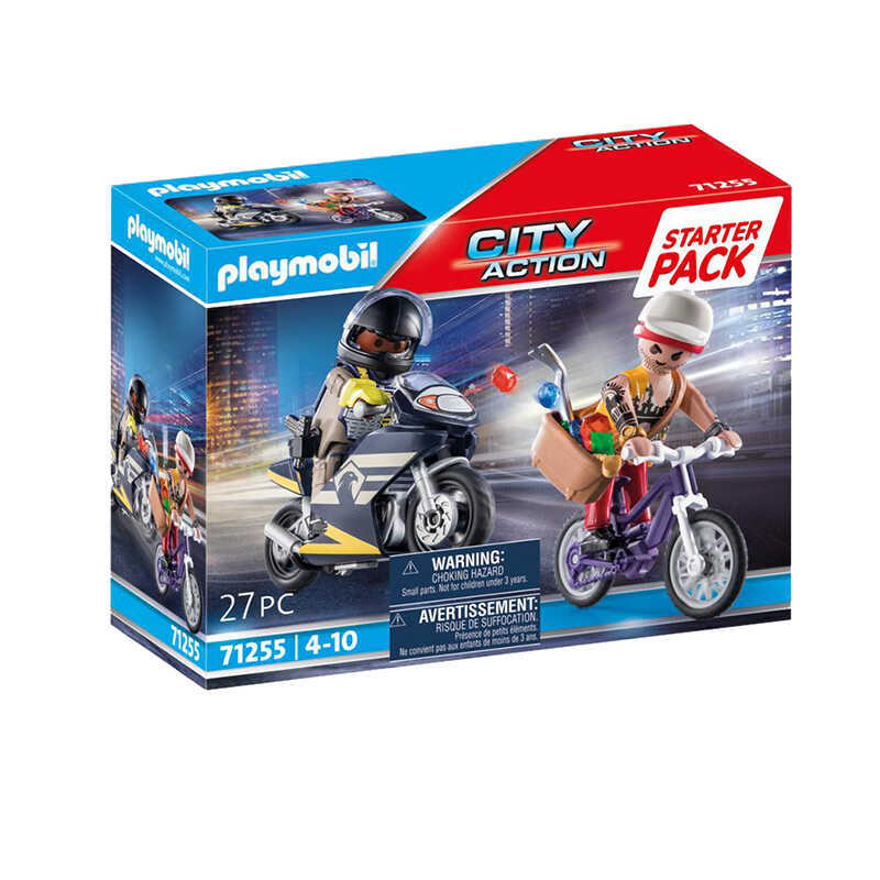 Playmobil71255 Playmobil World Boys' Pretend Play Children's Assembly Toy Motorcycle Model