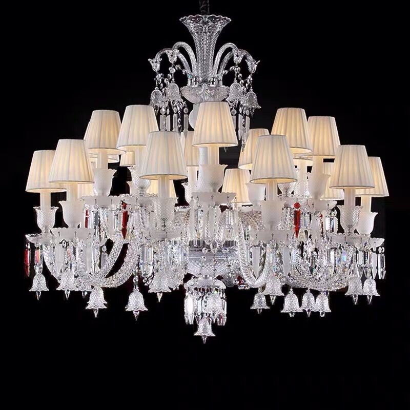French Crystal Chandelier, Living Room Lamp, European Modern Dining Room Lamp, Light Luxury Bedroom Lamp, Duplex Villa Banquet Hall Lamp