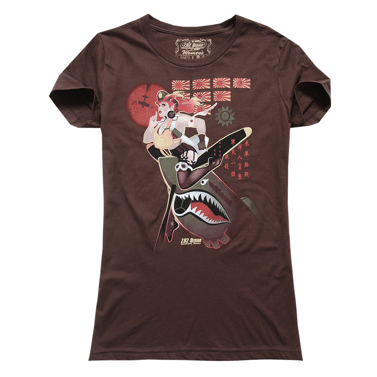 Battle A boutique 7 62 design fly Tiger Intake men and women Fashion Round Collar T-shirts-Taobao