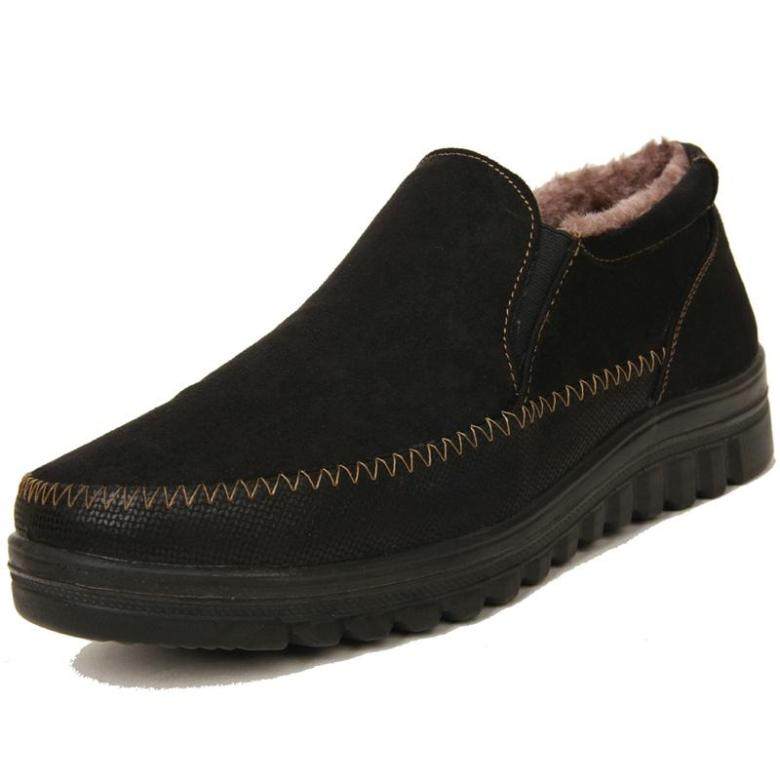 Winter old Beijing shoes thicken warm men's shoes plus large number cotton shoes 49 50 yards