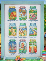 (Zhang Xiaolang) Cross-stitch DMC R line self-matching kit plastic board refrigerator sticker bottle scenery