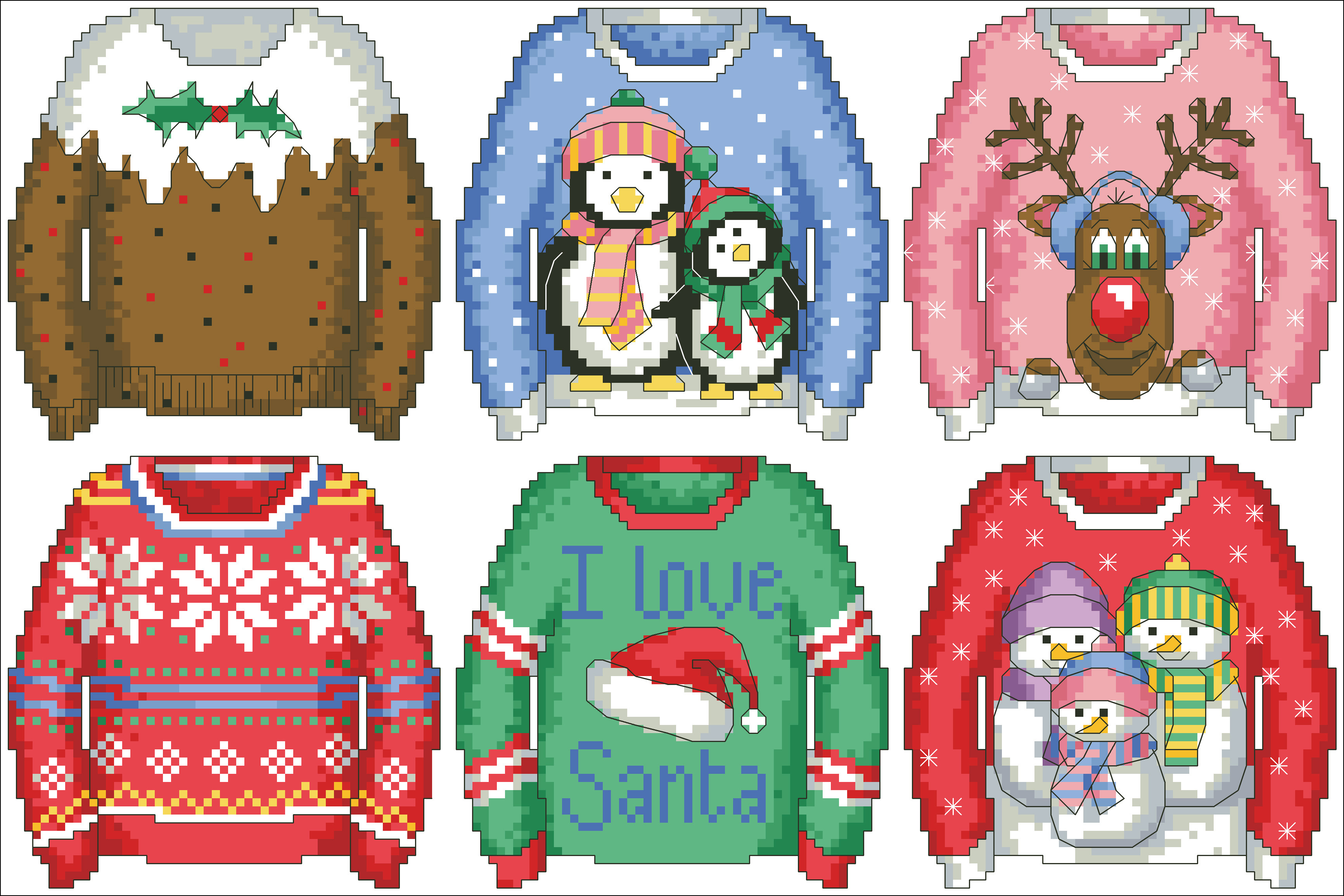 (Zhang Xiaoliang) Cross-embroidered DMC R line self-matching piece plastic plate fridge with sweaters