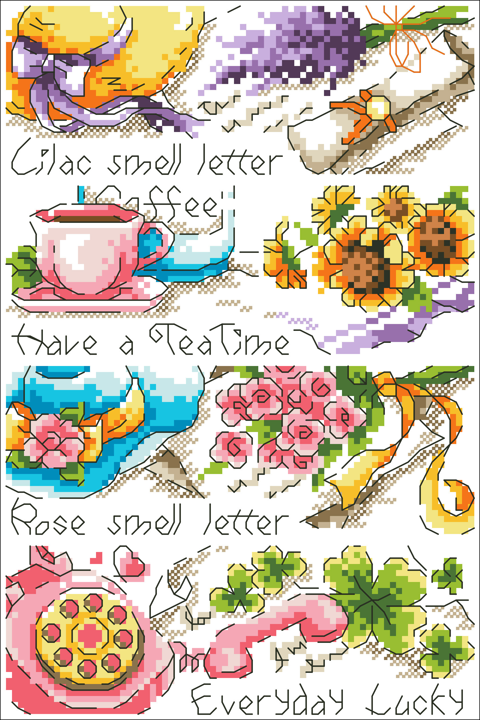 (Zhang Xiaoliang) Cross-embroidered DMC R line self-matching piece plastic plate refrigerator sticker time