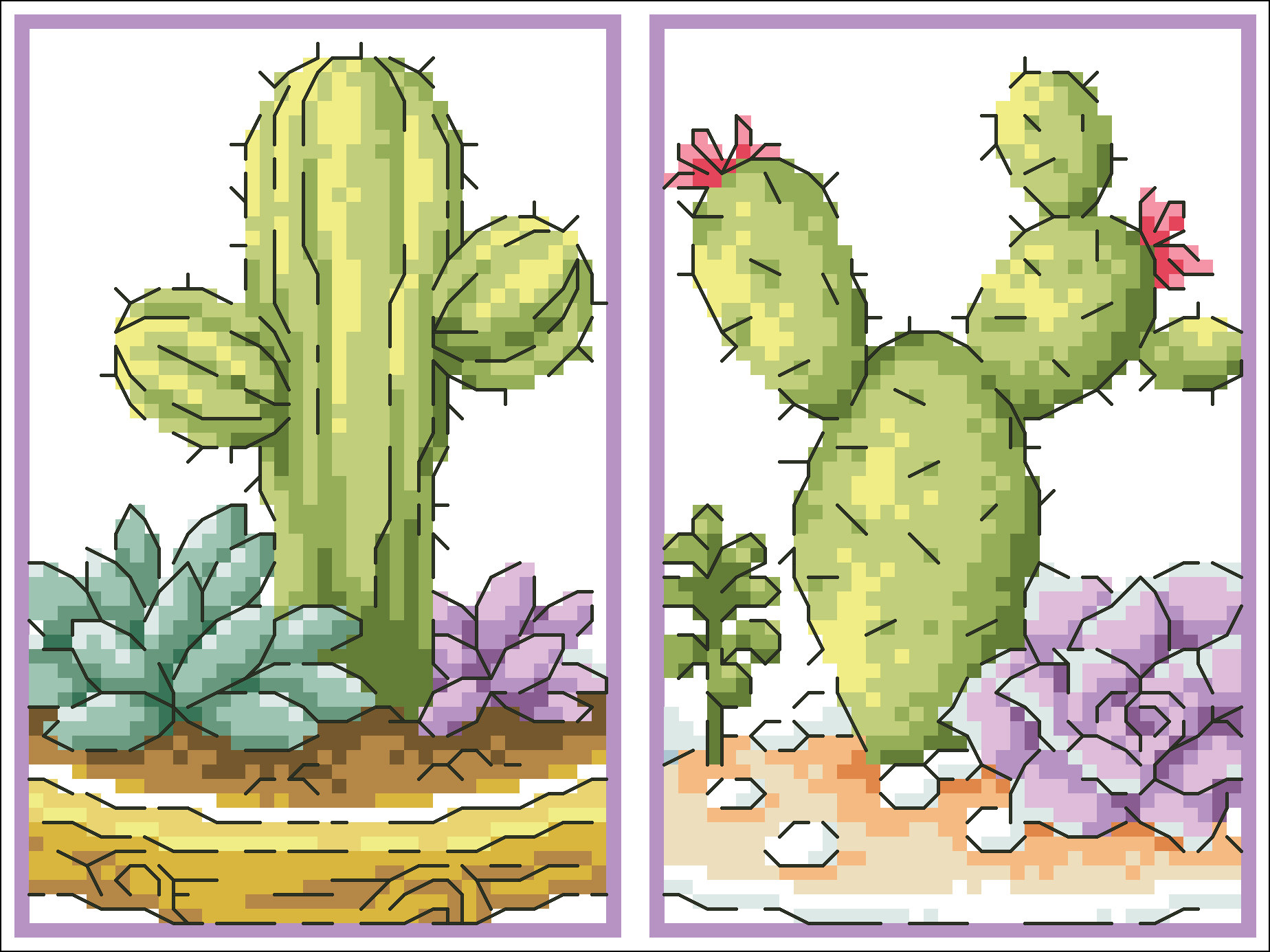 (Zhang Xiaoliang) Cross-embroidered DMC R line self-fit cartoon character cutting sleeve for giving protective corner multiple meat