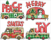 (Zhang Xiaolang) Cross stitch DMC R line self-matching kit plastic board refrigerator sticker Christmas series car