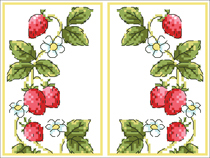 (Zhang Xiaolang) Cross stitch DMC R line with cartoon character card set to send corner protection strawberry