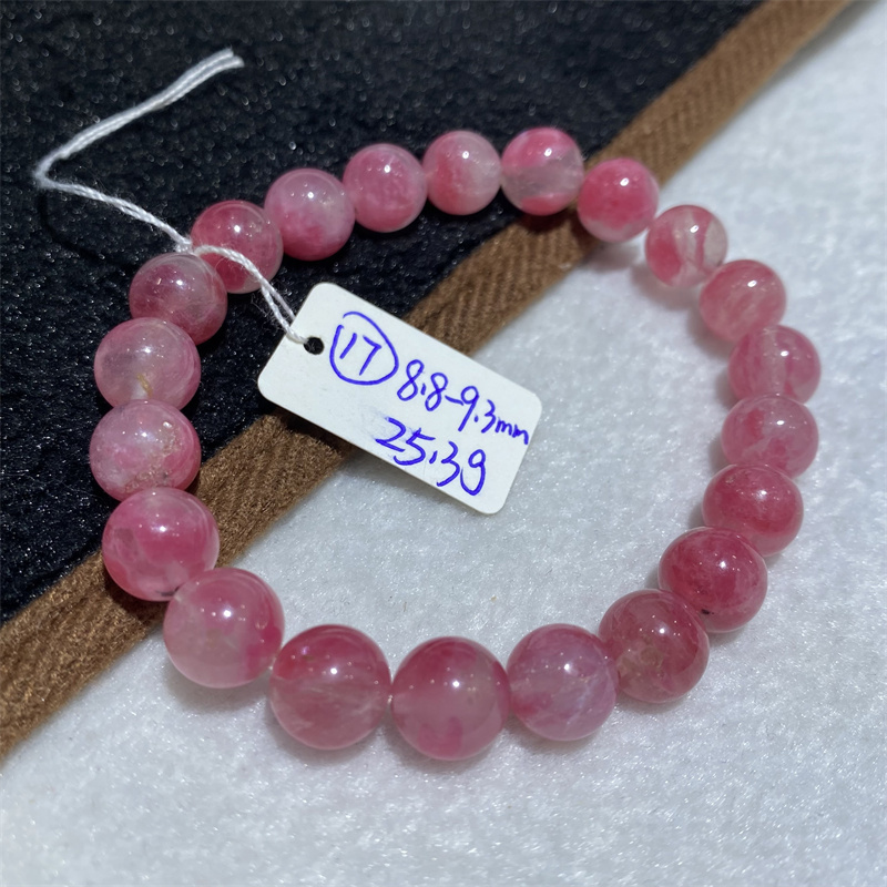 Natural Rhodonite Bracelet, Rose Stone Bracelet, Pink Crystal Rose Stone, Cherry Blossom Rain Bracelet, One Item, One Picture