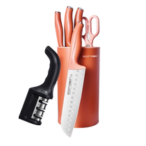 Qiao Daughter-in-law Kitchen Knife Household Sharp No-Sharpen Seven-piece Knife Set Combination Kitchen Knife Stainless Steel Kitchen Knife 2914