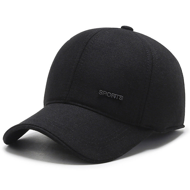 Middle Aged Hat Men's Winter Warm Duck Tongue Hat Middle-aged Winter Care Ear Old Man Baseball Cap Grandpa Seniors Cap