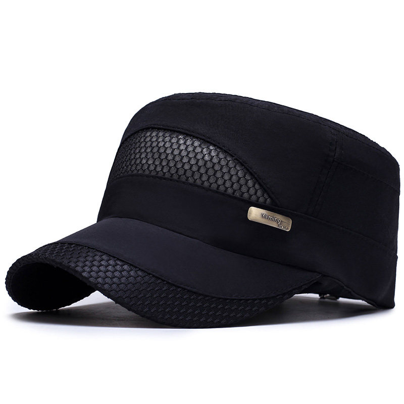 Hat men middle-aged adult spring and summer breathable sun-proof outdoor sun-proof hat speed dried fishing flat top middle-aged shade cap