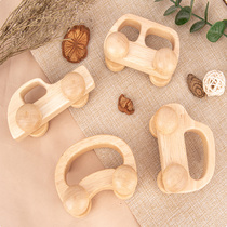 Baby Inertial Sliding Small Car Model 0-1-2-3 Year Old Children Wooden Hands Grab Cart Boy Puzzle Toys