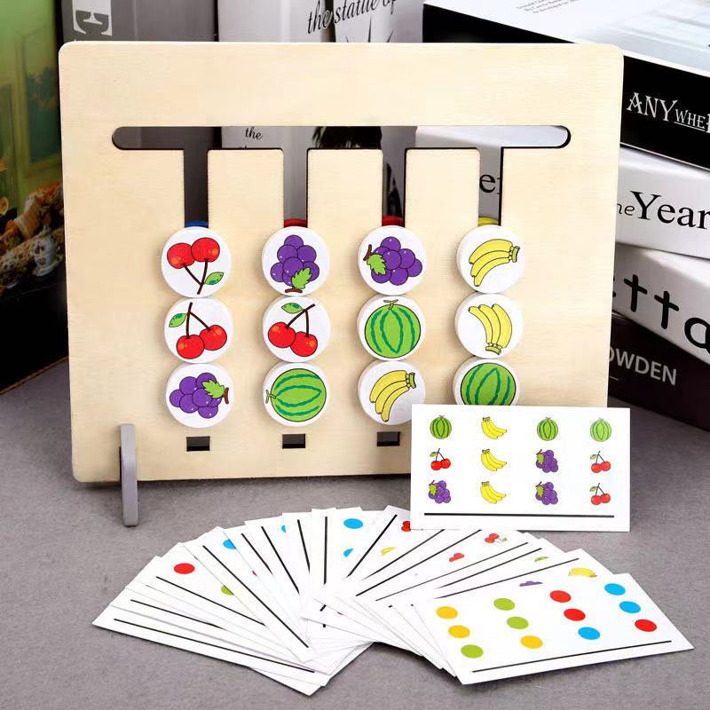 Parent-child interactive desktop four-color game 4 early education children logical thinking training brain matching educational toys 3-6 years old