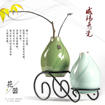 Creative celadon small vases Modern minimalist home living room dried flower decoration ornaments hydroponic ceramic flower crafts