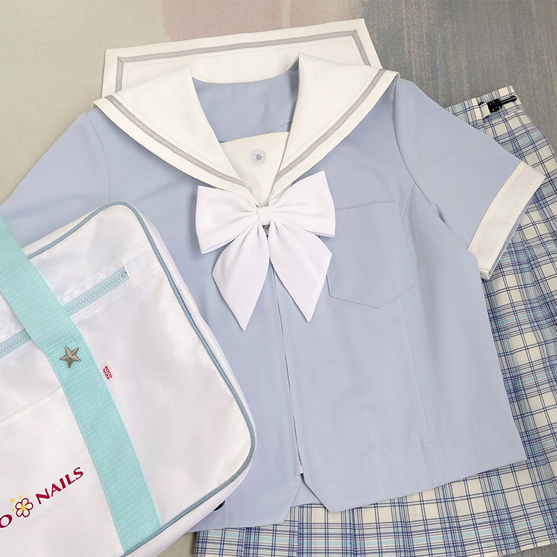 (Spot) Constant Nameplate Water Color Blouse Summer Sailor Summer Sailor Suit Student Uniform Ghost Ghost Original
