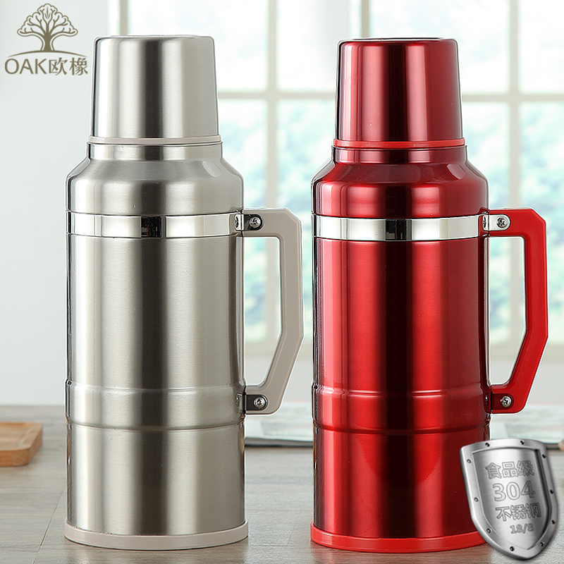 Orubber water bottle household heat insulation kettle 304 stainless steel heat bottle boiler large capacity insulation kettle