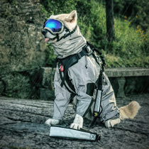 Dog raincoat large dog poncho Golden Retriever dog raincoat four-legged waterproof fully enclosed dog rainwear