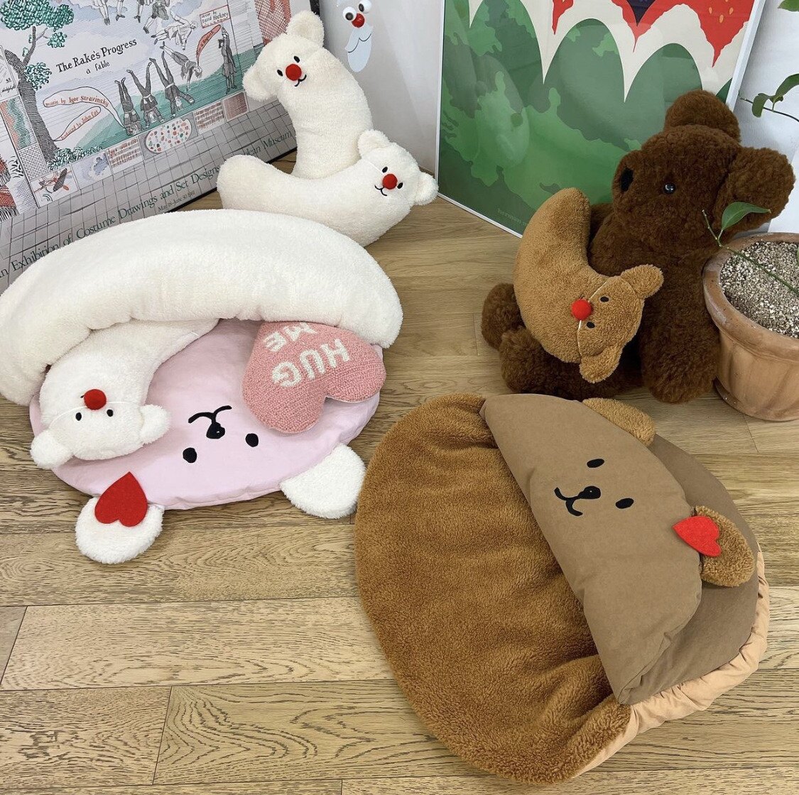 Stay Melon Home Pet Cat Dog Autumn Winter Sleeping Bag Dog Insulation Bag Plush Pillow Dog Plus Suede Mat Dog Nest