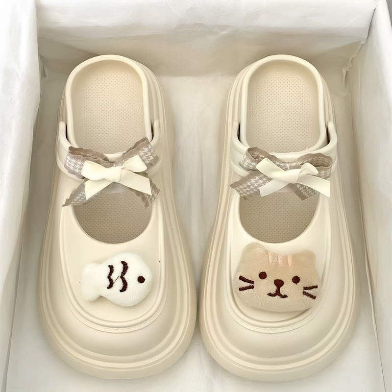 Mary Jane Fashion Shoes for Women, Cute Cartoon Fish Clogs, 2025 Summer Sweet Bow Slippers soft sole Mary Jane Fashion Shoes for Women, Cute Cartoon Fish Clogs, 2025 Summer Sweet Bow Slippers soft sole