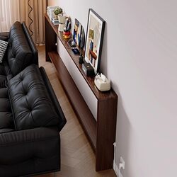Sofa Backrest Storage Rack, Solid Wood Bed End Long Storage Cabinet, Narrow Gap Storage Bedside Table