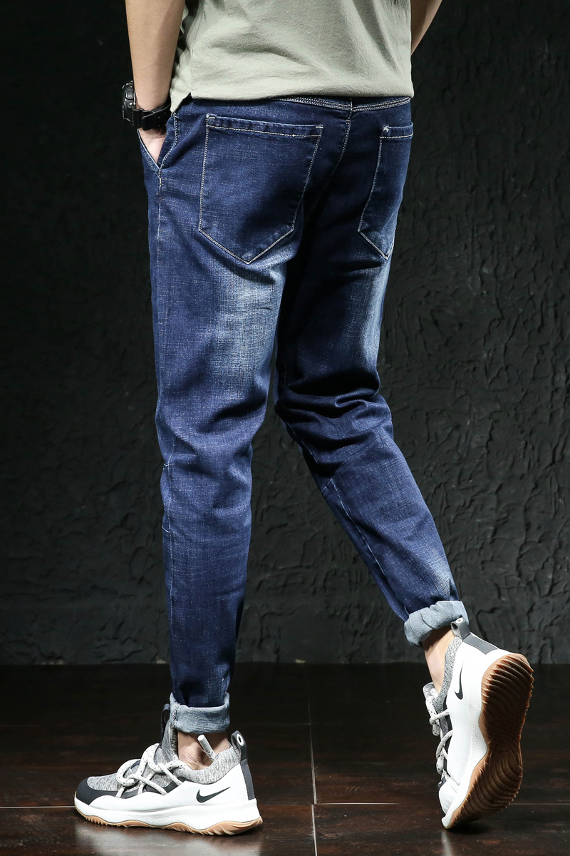 Winter jeans Men's thick outside wearing 2019 new blue business casual pants for men's men's long pants surges