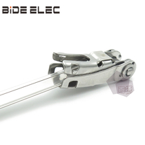 Baide 201304 material 10mm wide universal ratchet stainless steel cable tie white strip clamp 10 pack