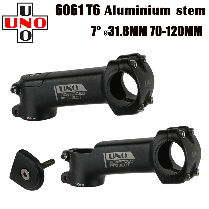 Uno Mountain Road Bike Stem 3D Aluminum Alloy One-Piece Forged 7 ° Square Vertical Pipe with Cover 31.8mm Uno Mountain Road Bike Stem 3D Aluminum Alloy One-Piece Forged 7 ° Square Vertical Pipe with Cover 31.8mm