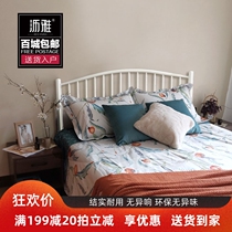 Simple wrought iron black Nordic double Iron Princess continental red iron bedstead gang jia chuang 1 5 m 1 8 meters