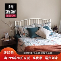 Simple wrought iron black Nordic double Iron Princess continental red iron bedstead gang jia chuang 1 5 m 1 8 meters