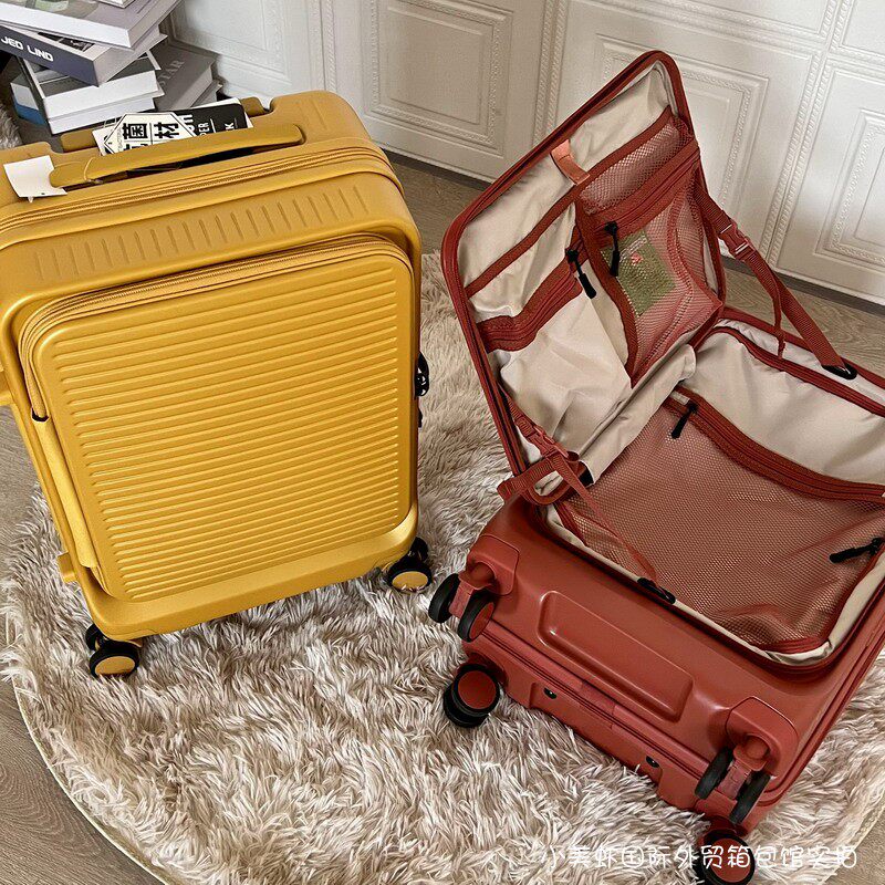 Japan's new front opening box lightweight anti-fall trolley case 20 inch boarding suitcase password lock 24 suitcase