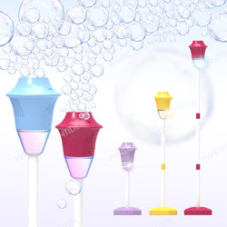 Cross-Border Street Light Bubble Machine with Music and Lights, Outdoor Children's Toy, Wedding Atmosphere Garden Light, Sound and Light Bubble Wand