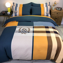 ManCrystal Home Spinning Flagship Store Officer Net All Cotton Pure Cotton Thickened Warm 5 Four Sets of European Style Bedding