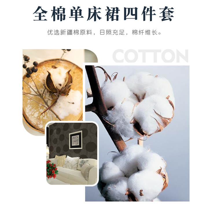 Giường bốn mảnh cotton công chúa gió giường váy cotton 1.5 1.8 m 2 m đôi quilt cover tấm ga trải giường quilt cover