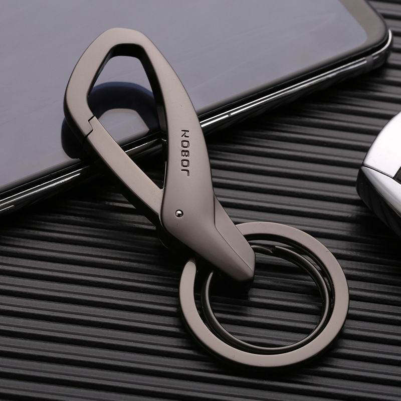 Authentic Chinese Car Keychain, Simple and Creative, Waist-Hanging Double-Ring Metal Keychain, Key Ring, Gift for Boyfriend