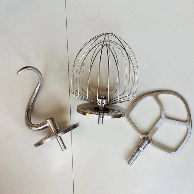 Junbei G5/L5 Chef Accessories Stainless Steel Egg Beater Cage, Egg Whisk Net, Dough Hook, Mixing Paddle, Mixing Bowl, and Dough Basin