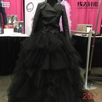 Travel photography wedding dress gauze skirt A-line skirt high waist punk style personalized mesh tutu skirt long photography street photography