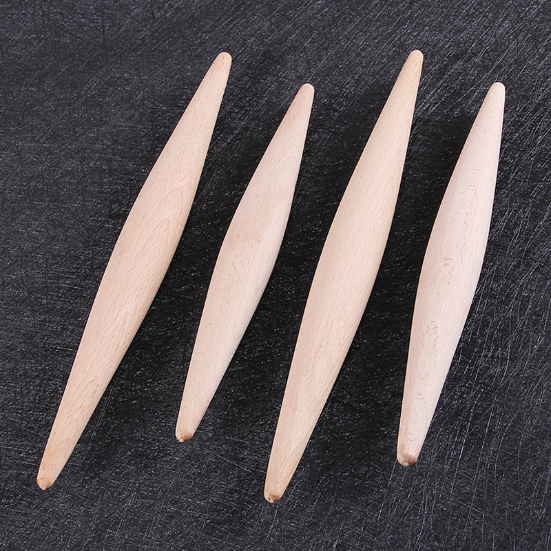 Solid wood Rolling Noodles Rolling Stick Beech Wood No Lacquered Waxed Noodle Water Dumplings Press Face Stick Baking Tool