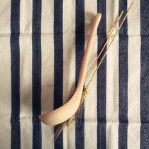 Chu Mu Original Beech lacquer-free household wooden soup spoon Long handle Japanese porridge spoon Solid wood porridge spoon Wooden spoon