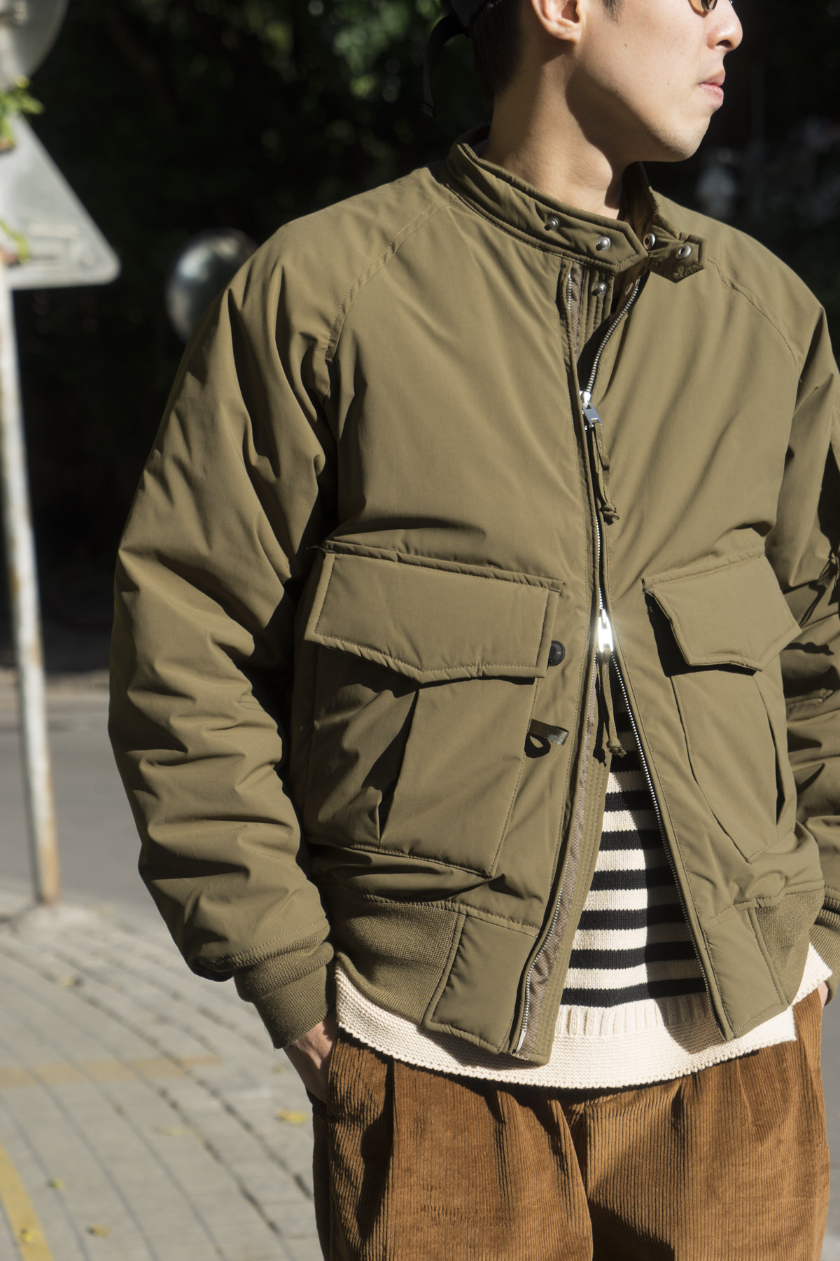 ブランド アウター ビッグポケットスタンドカラーコート ZOZOTOWN