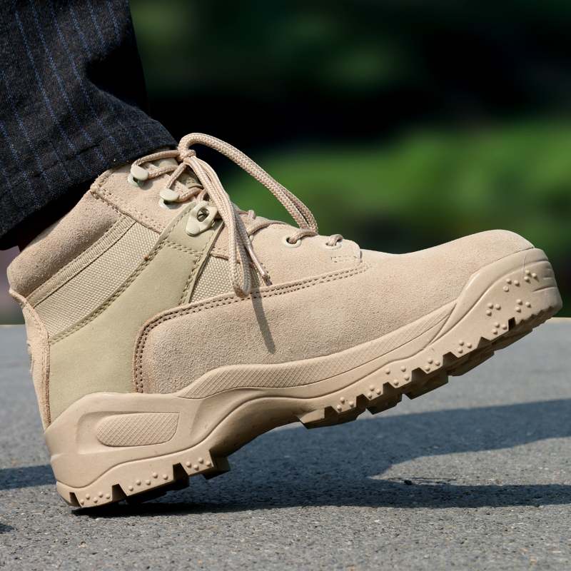 American Bull Forcing Midcylinder Combat Boots Tactical Shoes Land Warfare Combat Training Boots Men 5 11 Security Desert Outdoor Climbing Shoes