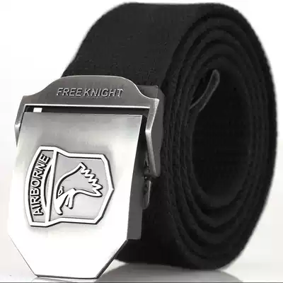 Outdoor sports field canvas pants airborne division men's and women's casual canvas woven belt military fan tactical inner belt