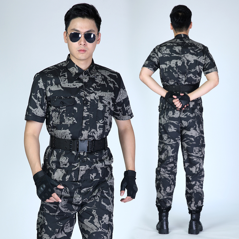 Summer thin short sleeves Black Eagle camouflan suit for men and women Raubao training for work Zheng Zongjun Costume Wear wear
